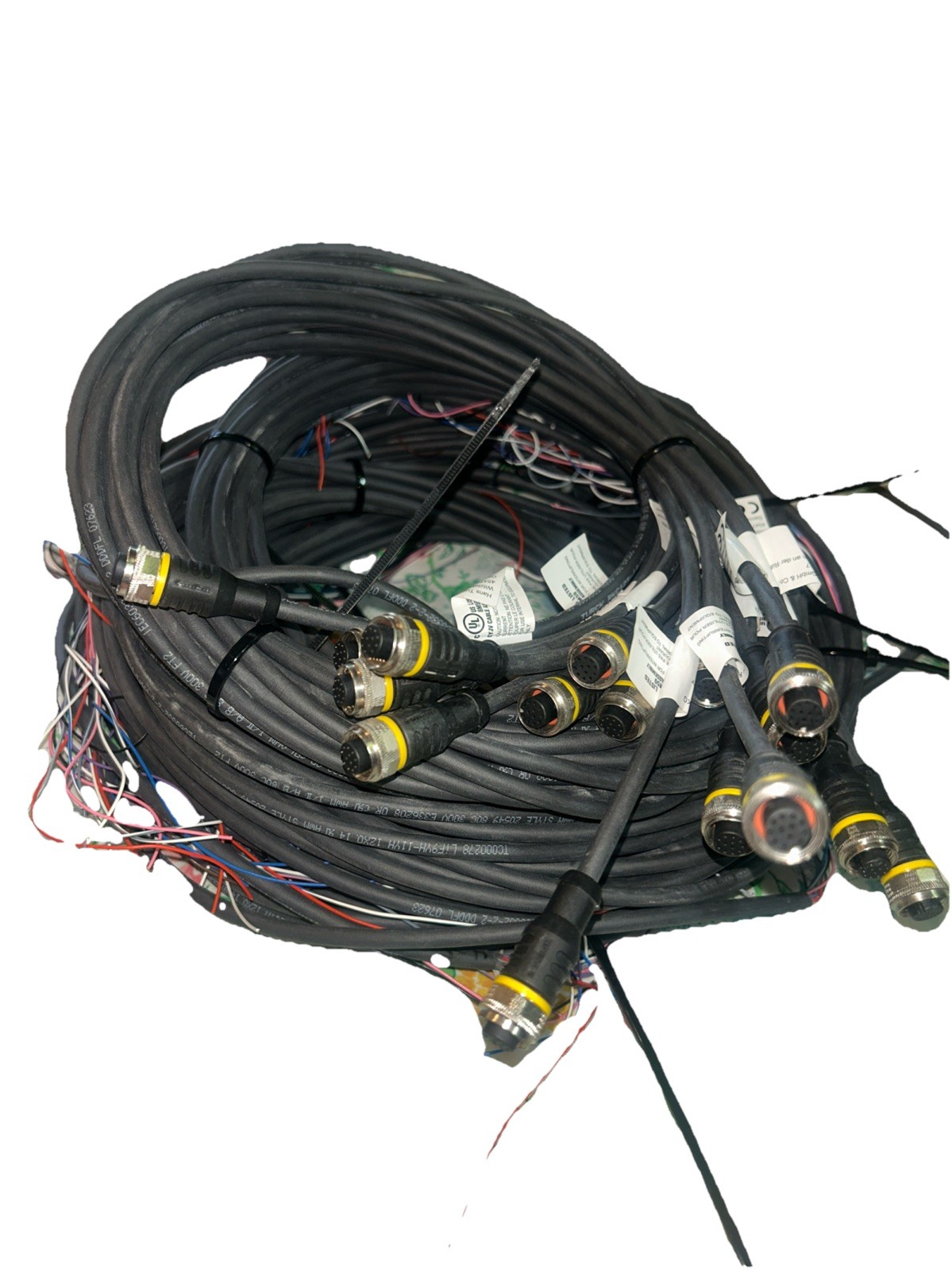 *QTY 16* TURCK RKC12T-10/TXL CYJV CABLE ASSY VARIED LENGTHS FROM 32” – 296”. 1C