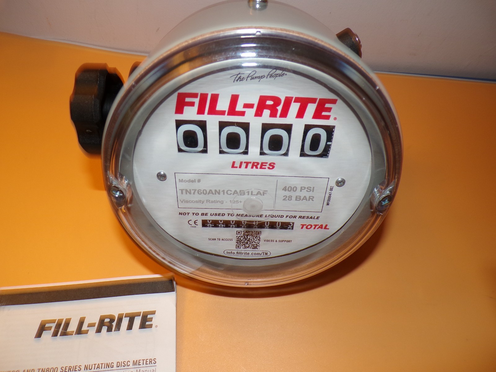 FILL-RITE TN760AN1CAB1LAF 2.3-57 LPM 4-Digit Mechanical Fuel Meter *LITERS*