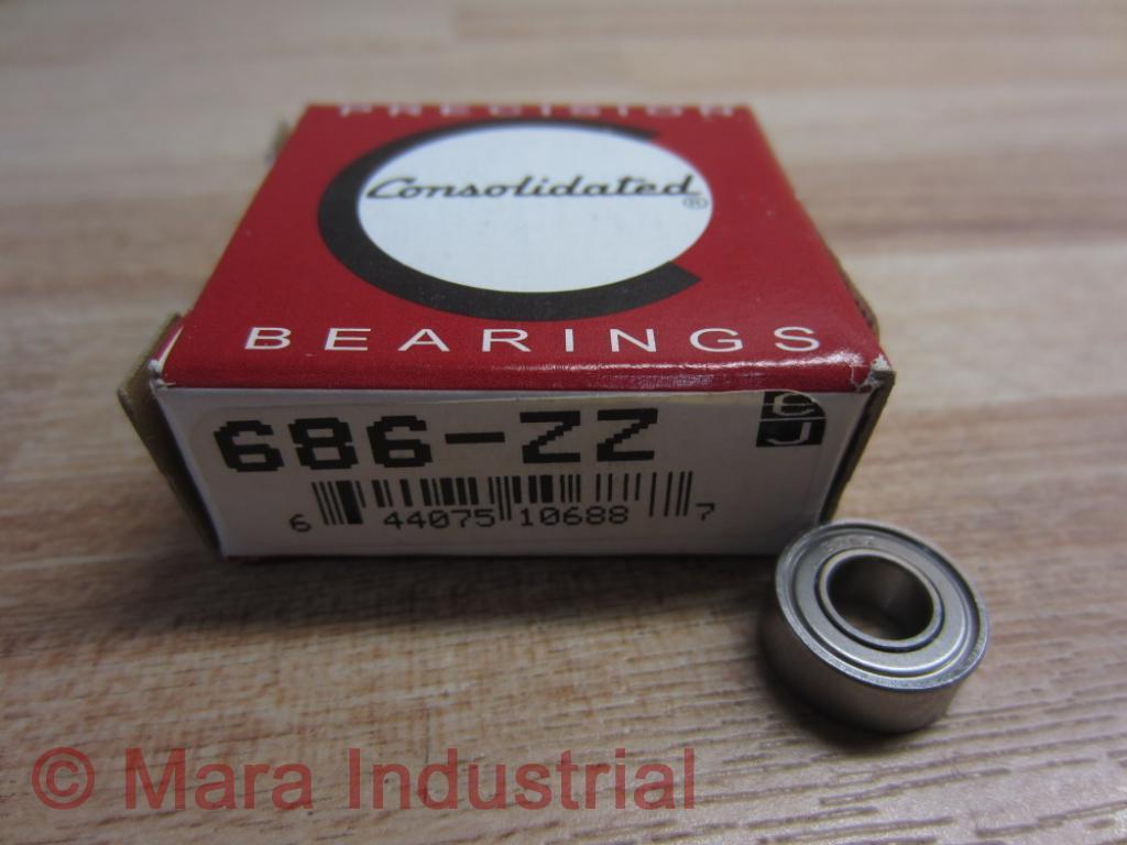 Consolidated Bearings 686-ZZ Bearing 686ZZ