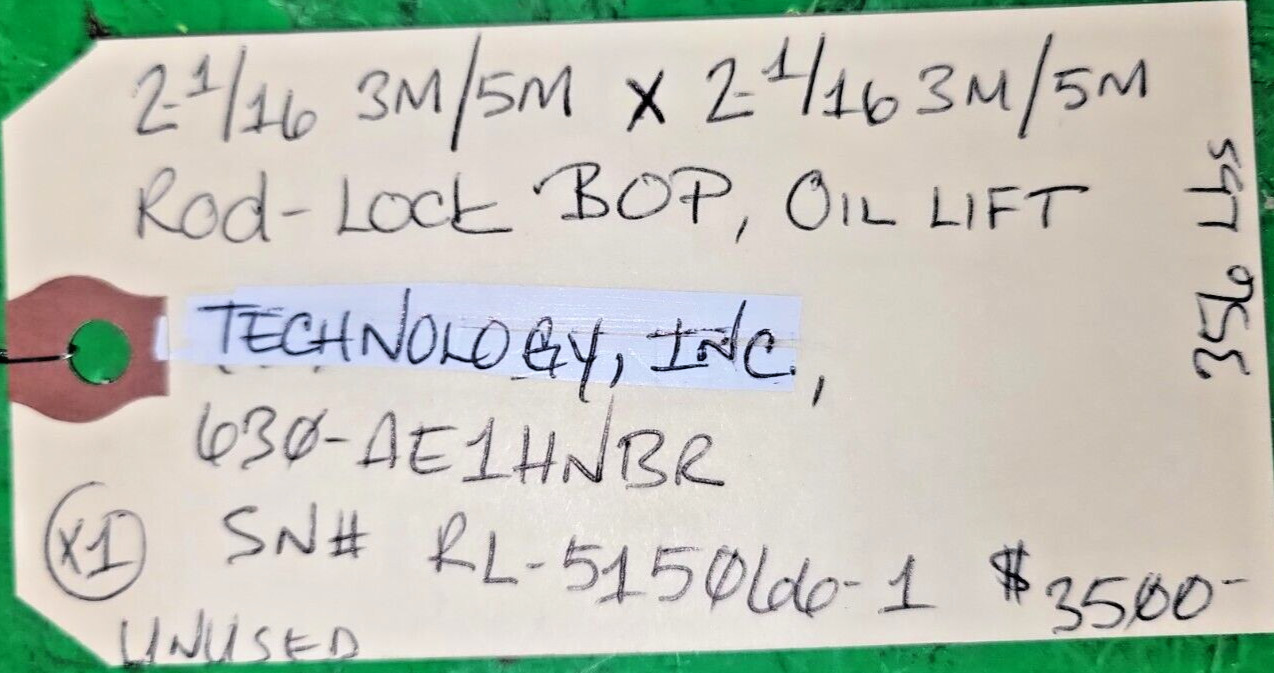 🟠OIL LIFT TECH ROD-LOCK BOP 2-1/16″ X 2-1/16″ PESSCO IS OFFERING 1 G022425-1 🗽