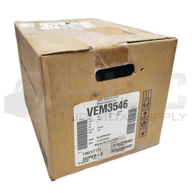 NEW SEALED BALDOR VEM3546 MOTOR 1HP 3PH 1760RPM FR: 56C Spec: 35J302M492G1 NSFS