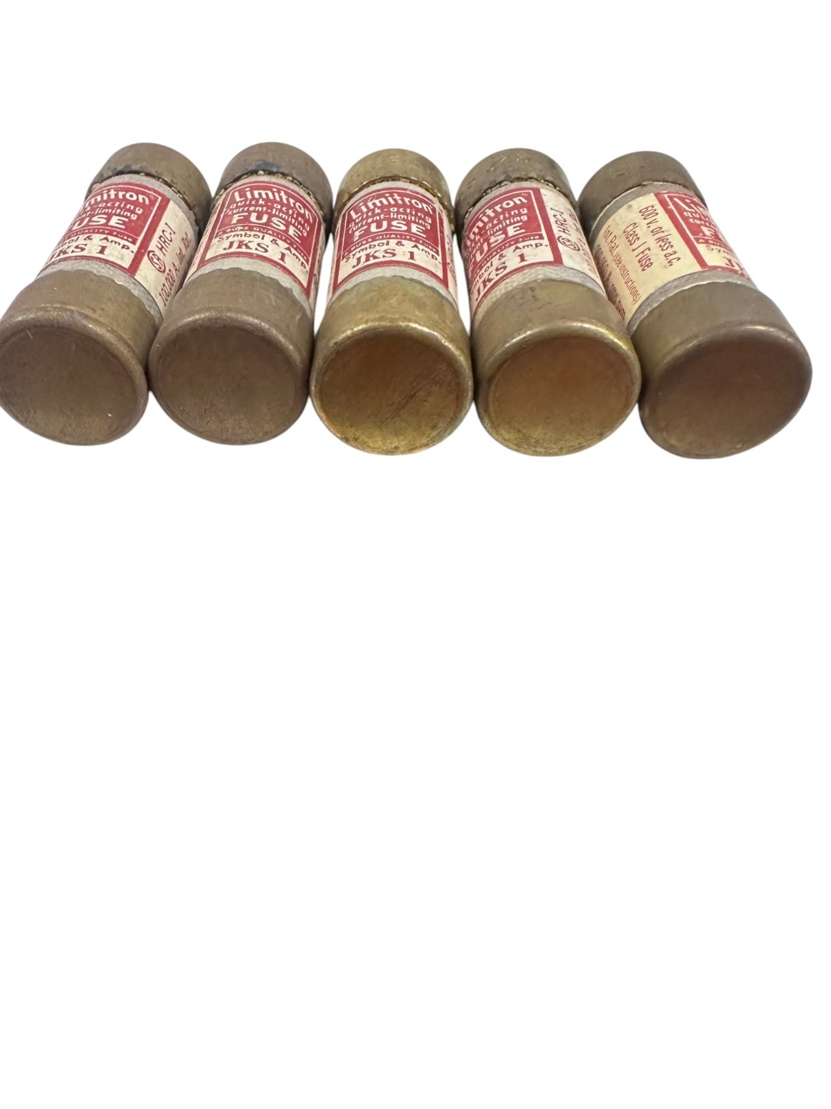 NEW BUSSMANN LIMITRON JKS-1 QUCK ACTION 600VAC Class J FUSE (CLASS OF 5) *SALE*