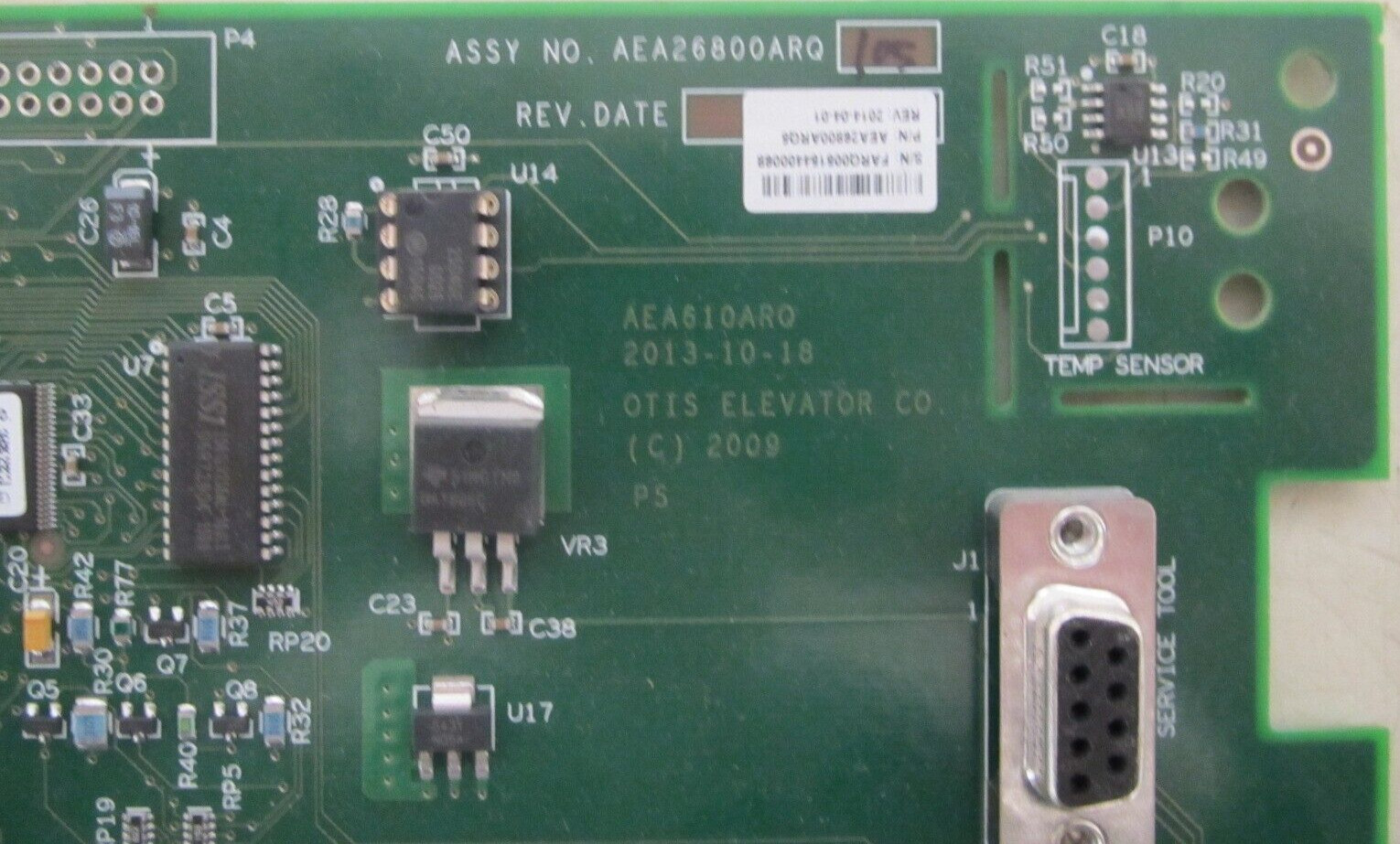 OTIS ELEVATOR AEA26800ARQ6 CONTROL CIRCUIT BOARD REV.2014 AEA26800ARQ