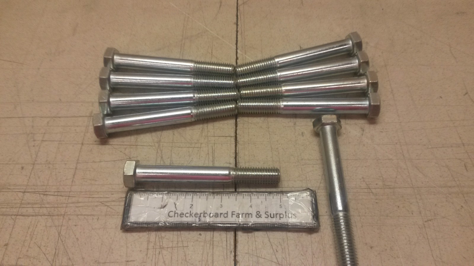 Qty-10 Fastenal Hex Head Cap-Screw Bolt 5/8″-11 x 5″ Zinc Grade-5 54159 UNC
