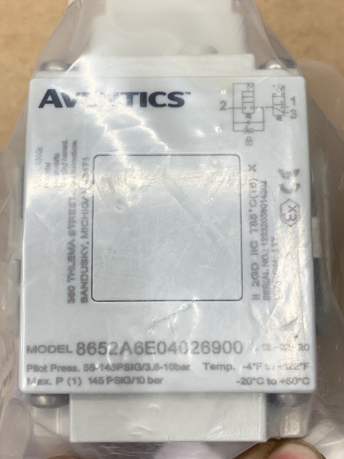 AVENTICS 8652A6E04026900 PNEUMATIC SOFT START VALVE **NEW**