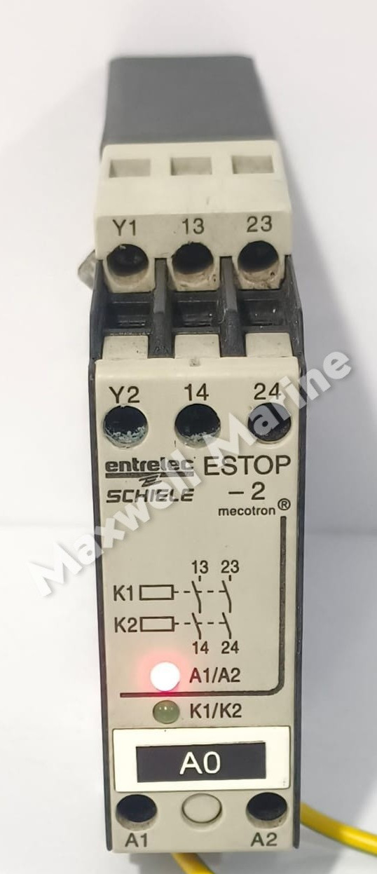ENTRELEC SCHIELE ESTOP-2 MECOTRON EMERGENCY STOP RELAY 2.450.800.00
