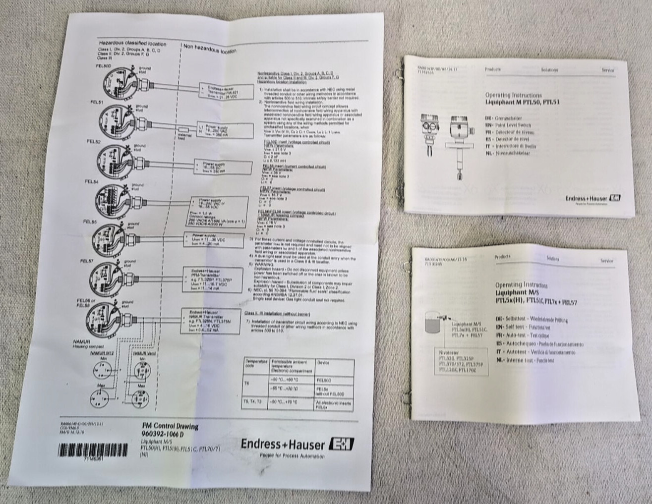 ENDRESS HAUSER LIQUIPHANT M FTL51-CAHH8/0 10IN, LEVEL SWITCH VIBR