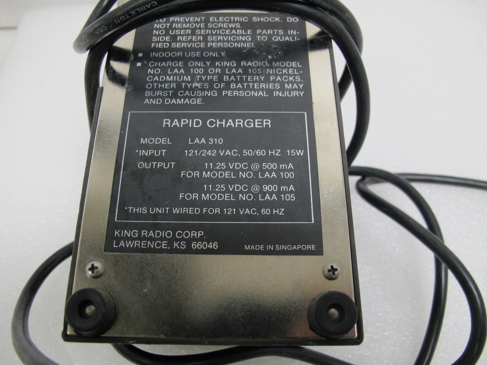 BENDIX KING LOT OF 3 LAA310 RAPID CHARGER
