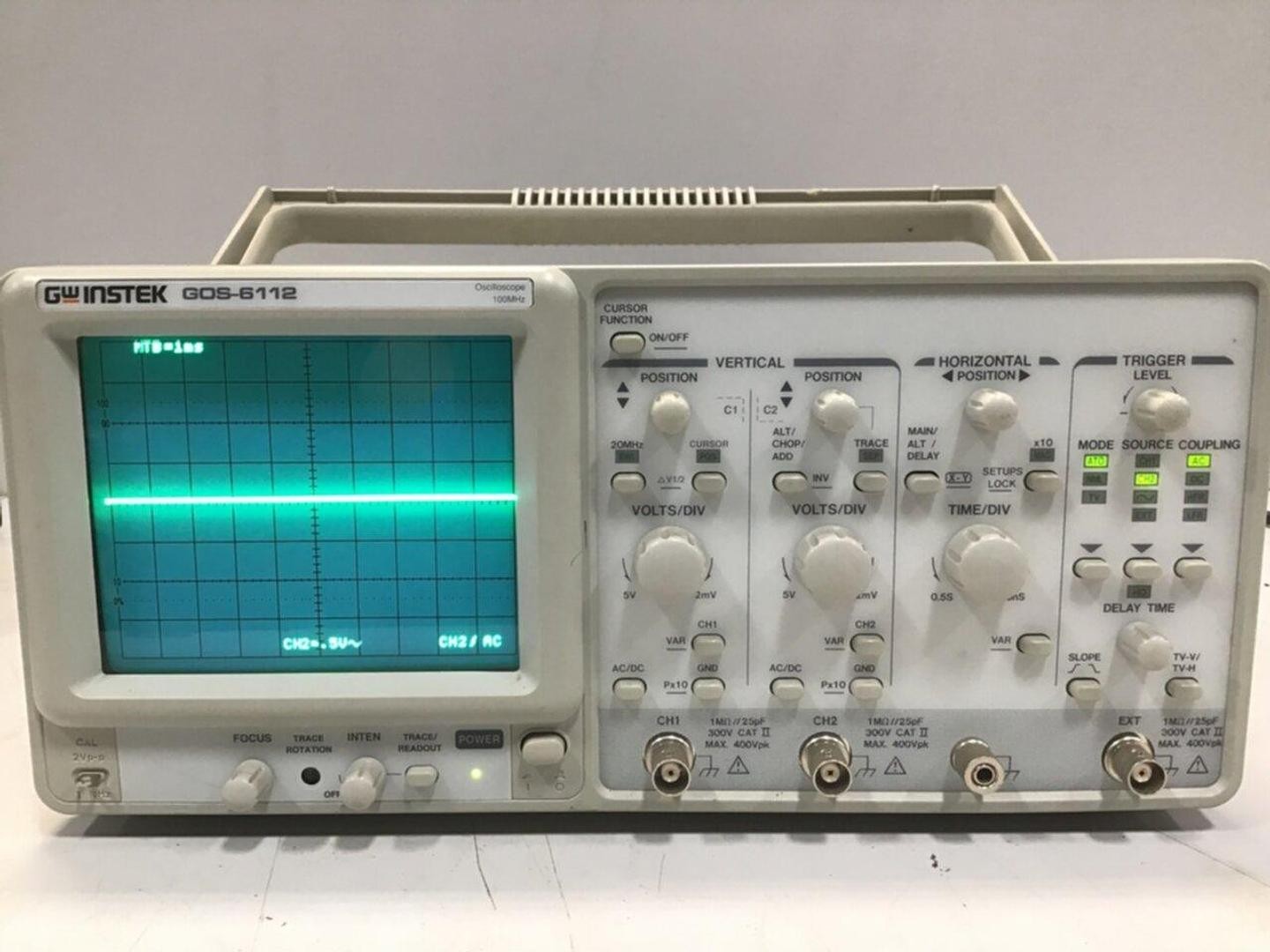 GW INSTEK Oscilloscope GOS-6112 Used #119524