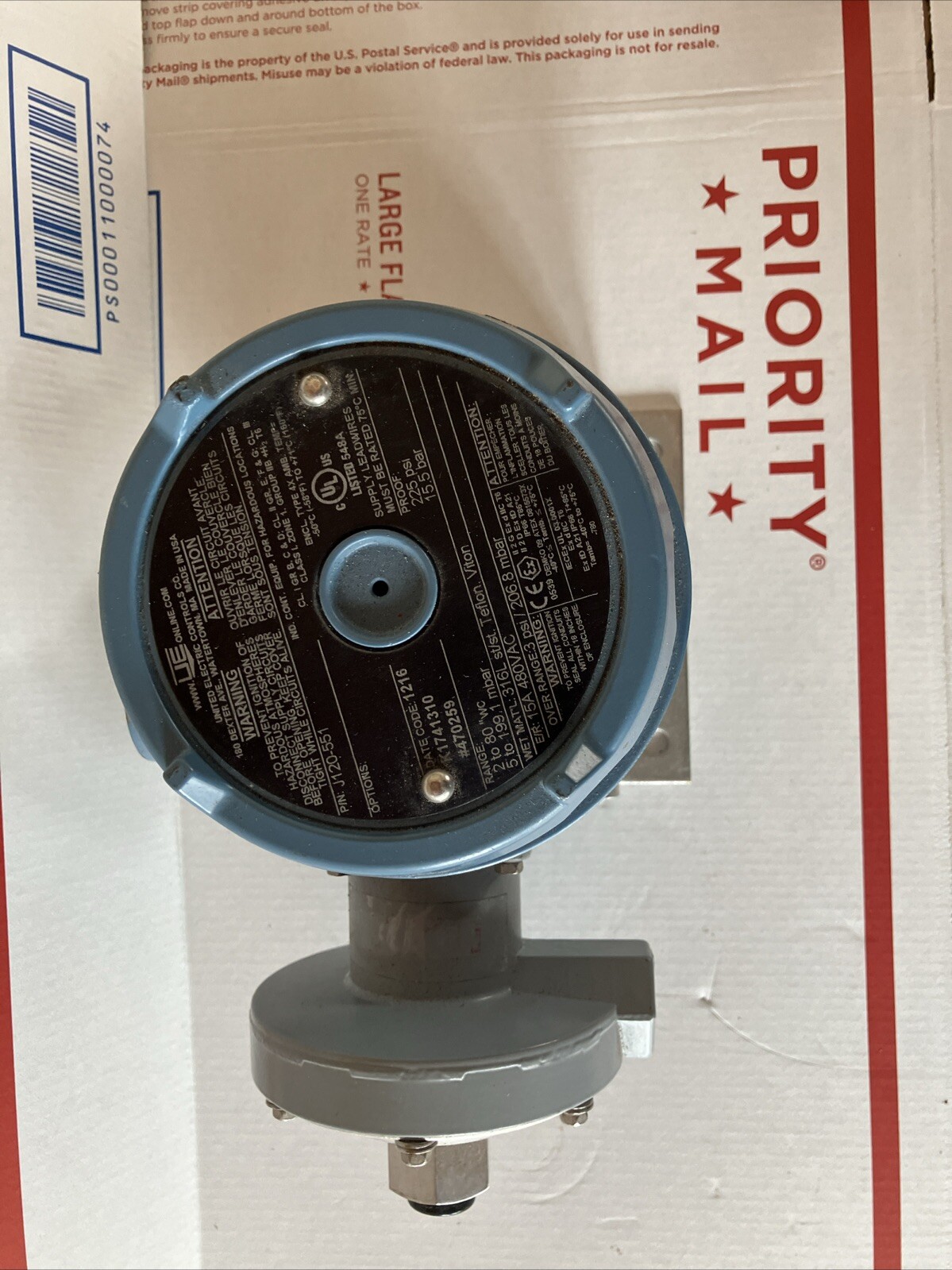 J120-55 United Electric Controls 1 Pressure Switch.