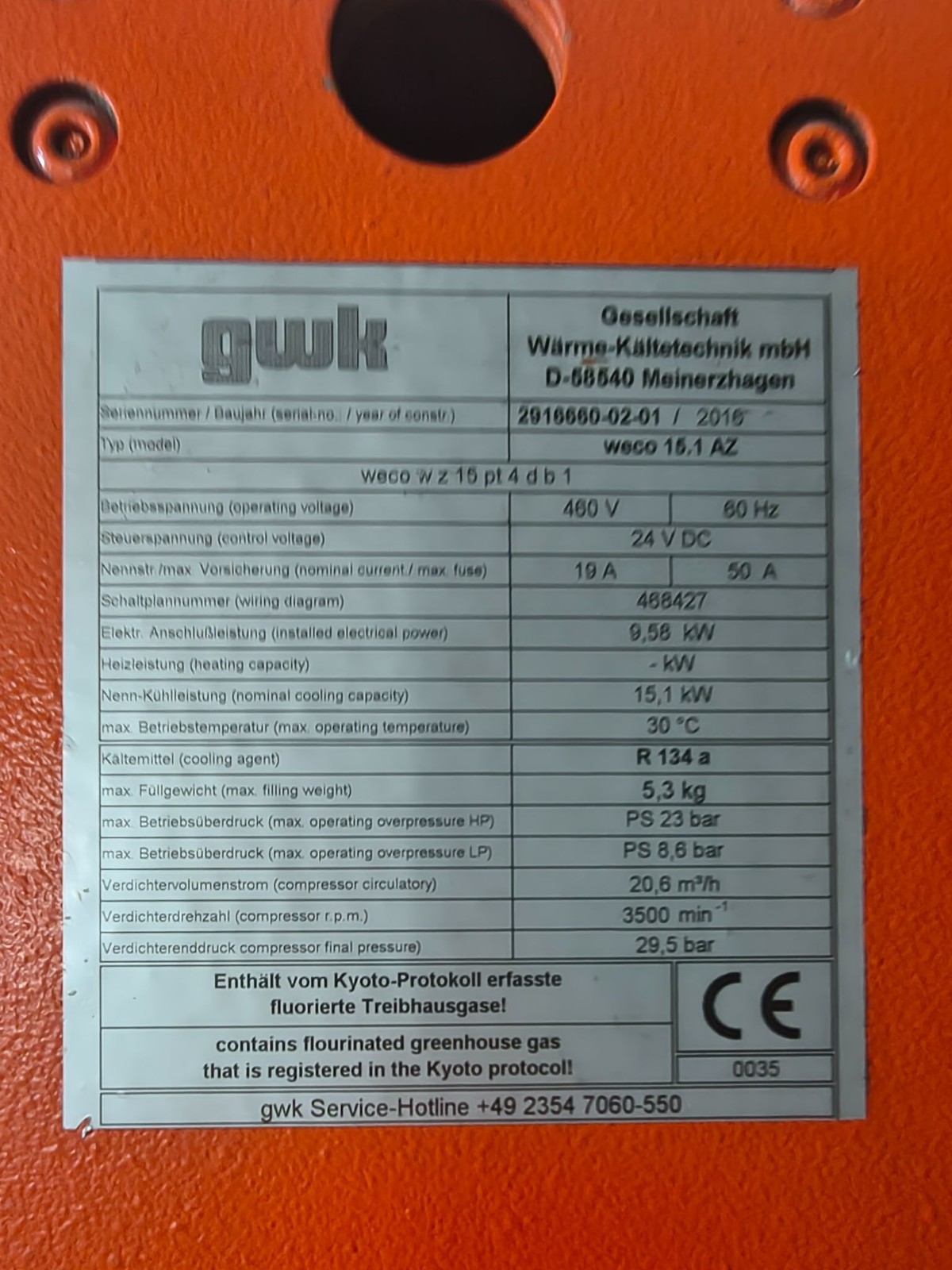 GWK WECO 15.1 AZ INDUSTRIAL WATER TEMPERATURE CONTROL UNIT