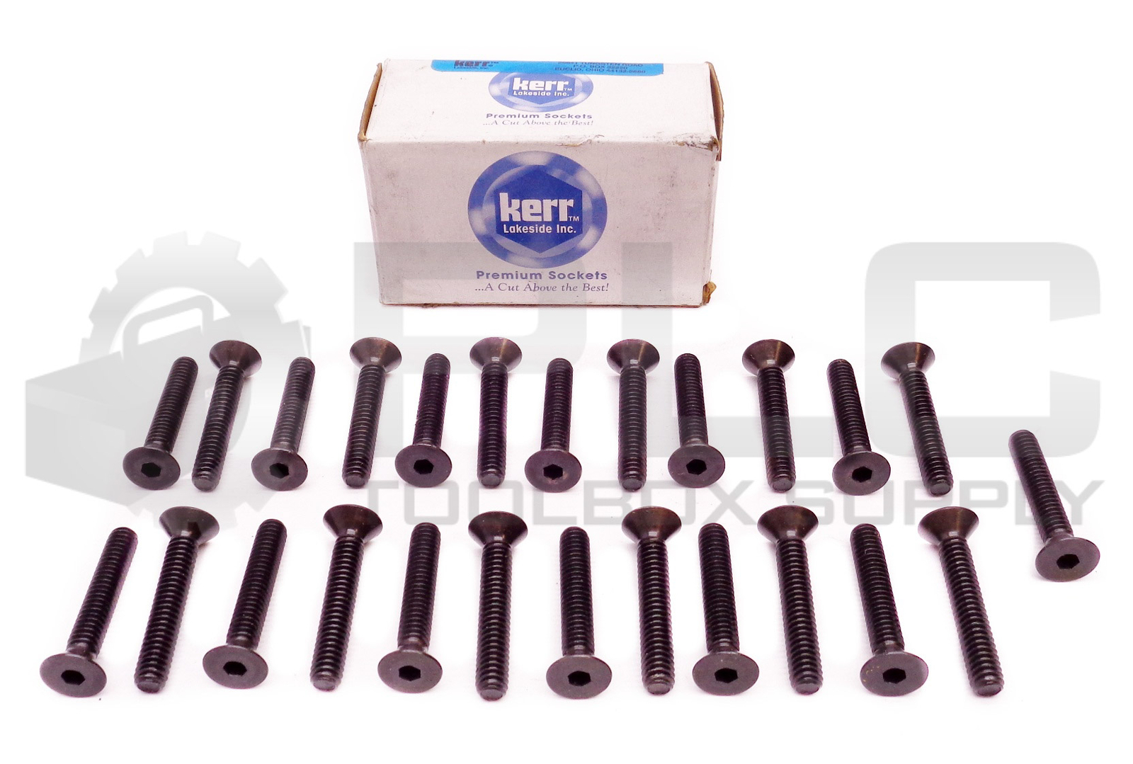 BOX OF 25 NEW KERR 25C150KFC/P 1/4″-20 X 1-1/2″ FLAT SOCKET CAP SCREWS MINI PA
