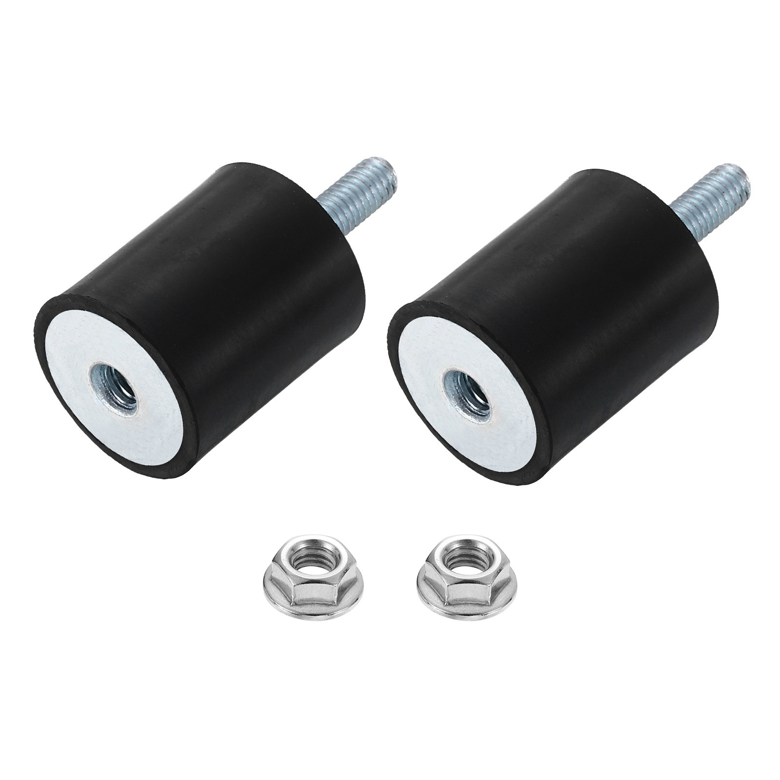 2Pcs M6x18mm Rubber Mounts, 25x30mm(DxH) Rubber Shock Absorber Mount with Nuts