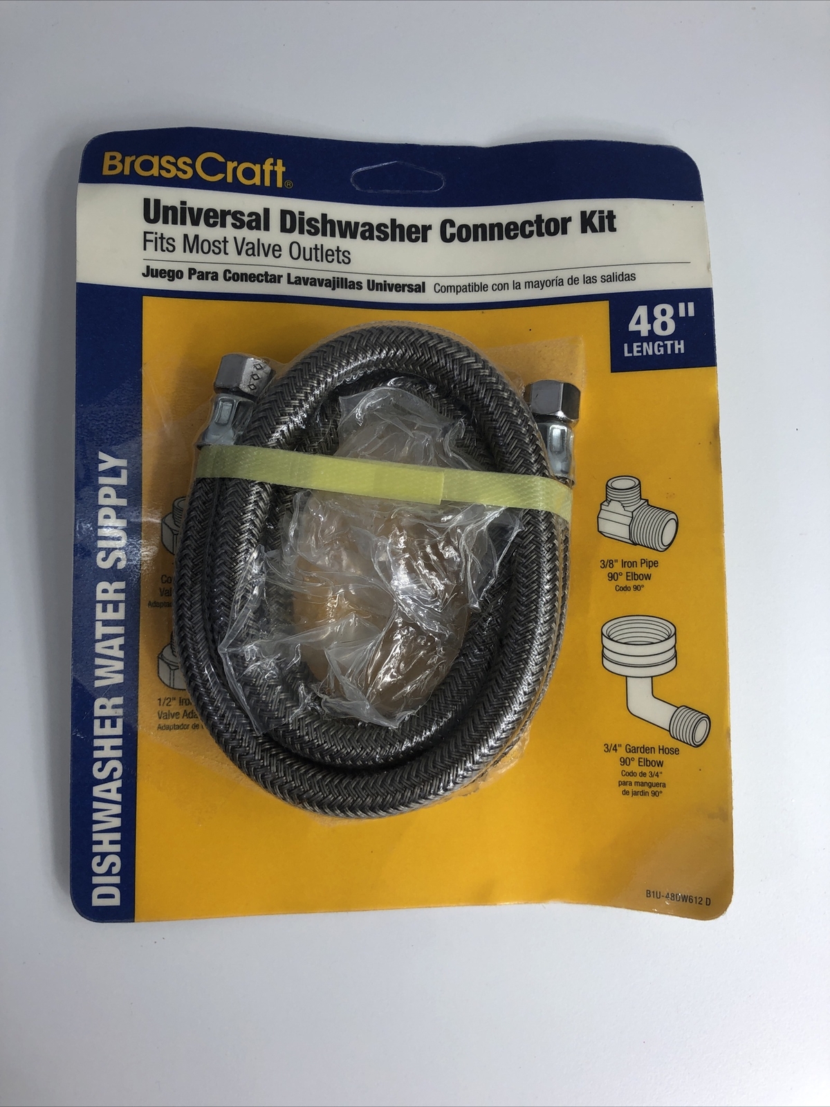Brass Craft Universal Dishwasher Connector Kit 48″ NEW OPEN PACKAGE