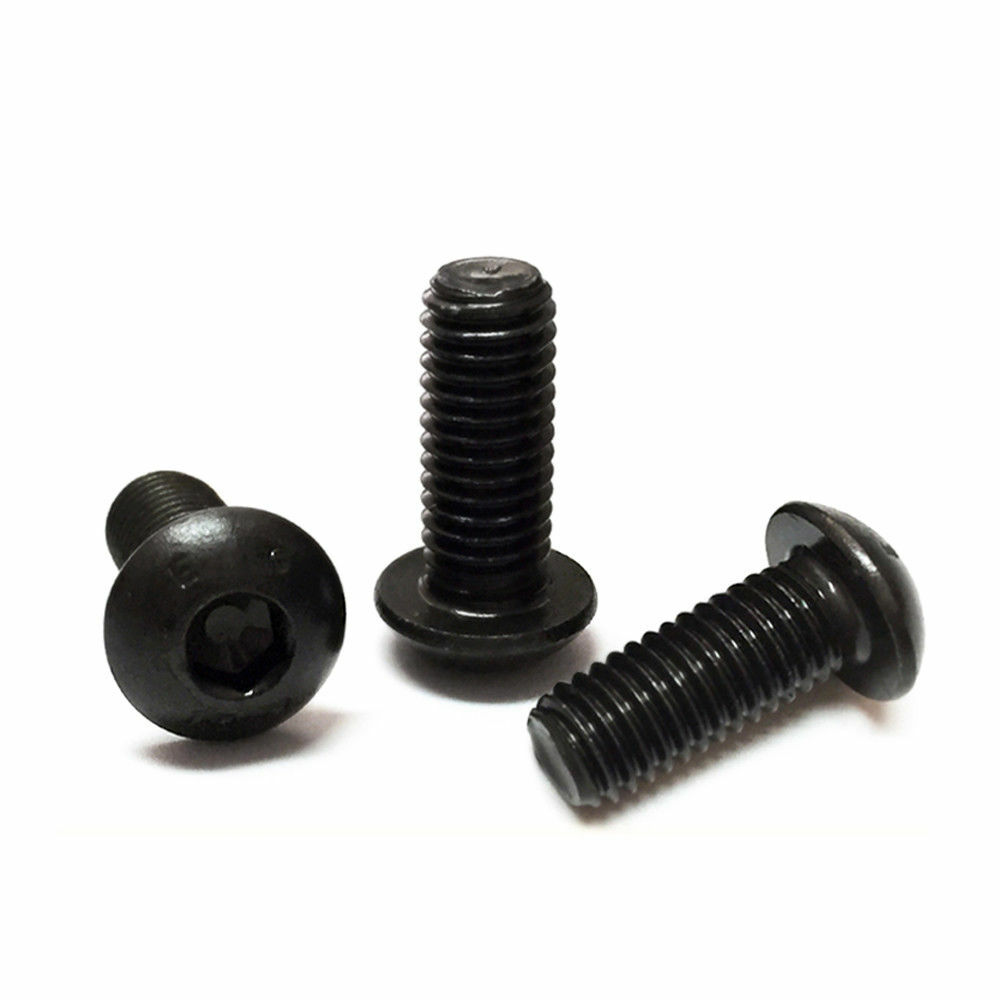 M2 M2.5 M3 M4 M5 M6 M8 Hex Socket Button Head Screw Bolt 10.9 Black Alloy Steel