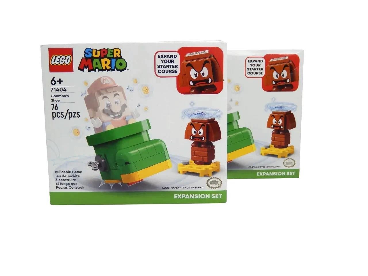 Lot of 2 Lego Super Mario Goomba’s Shoe Expansion Set 71404 – Free Shipping