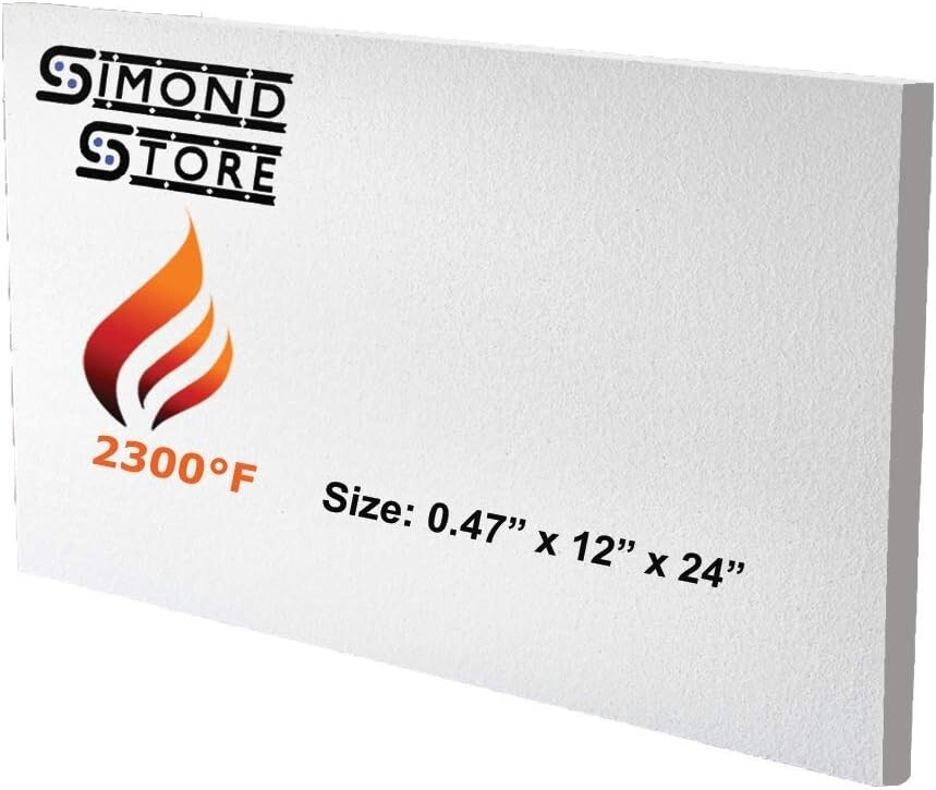 Ceramic Fiber Board , (2300F) (0.47″ X 12″ X 24″) Thermal Board