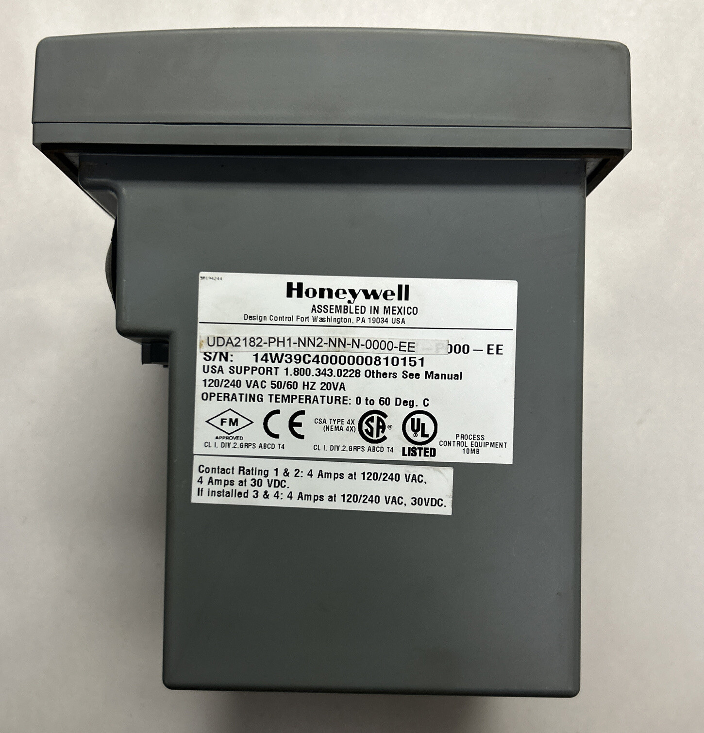 HONEYWELL,UDA2182-PH1-NN2-NN-N-0000-EE,DUAL INPUT ANALYTICAL ANALYZER