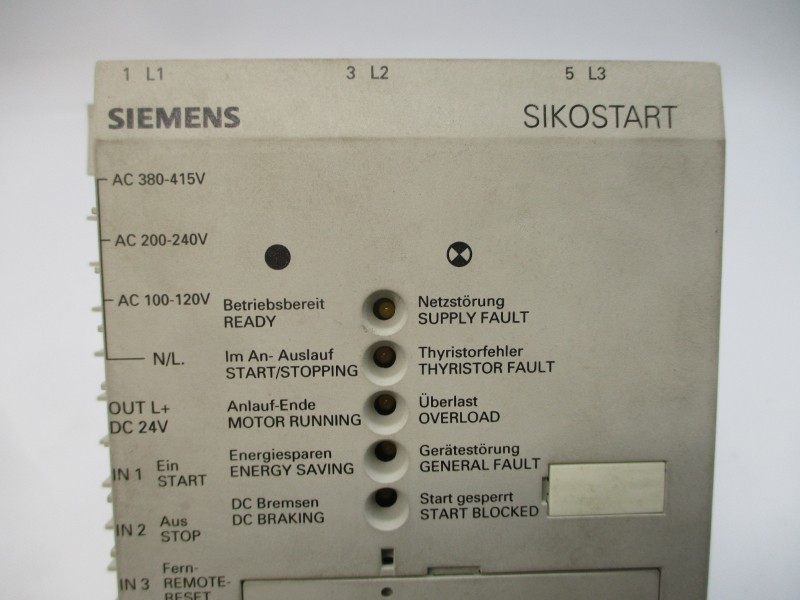 SIEMENS 3RW2223-1AB05 230-500VAC 10.5A NSNP