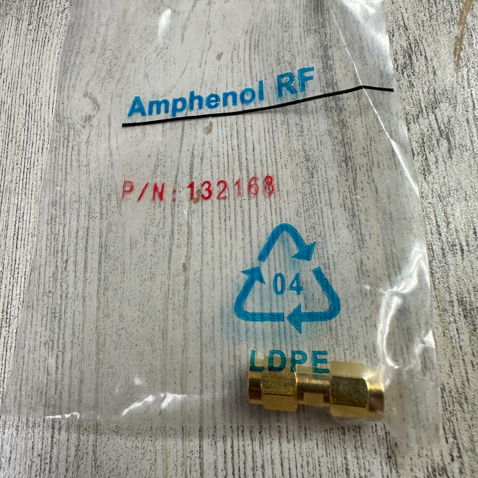 Amphenol RF 132168 SMA Plug to SMA Plug Adapter 50 Ohm Straight Connector