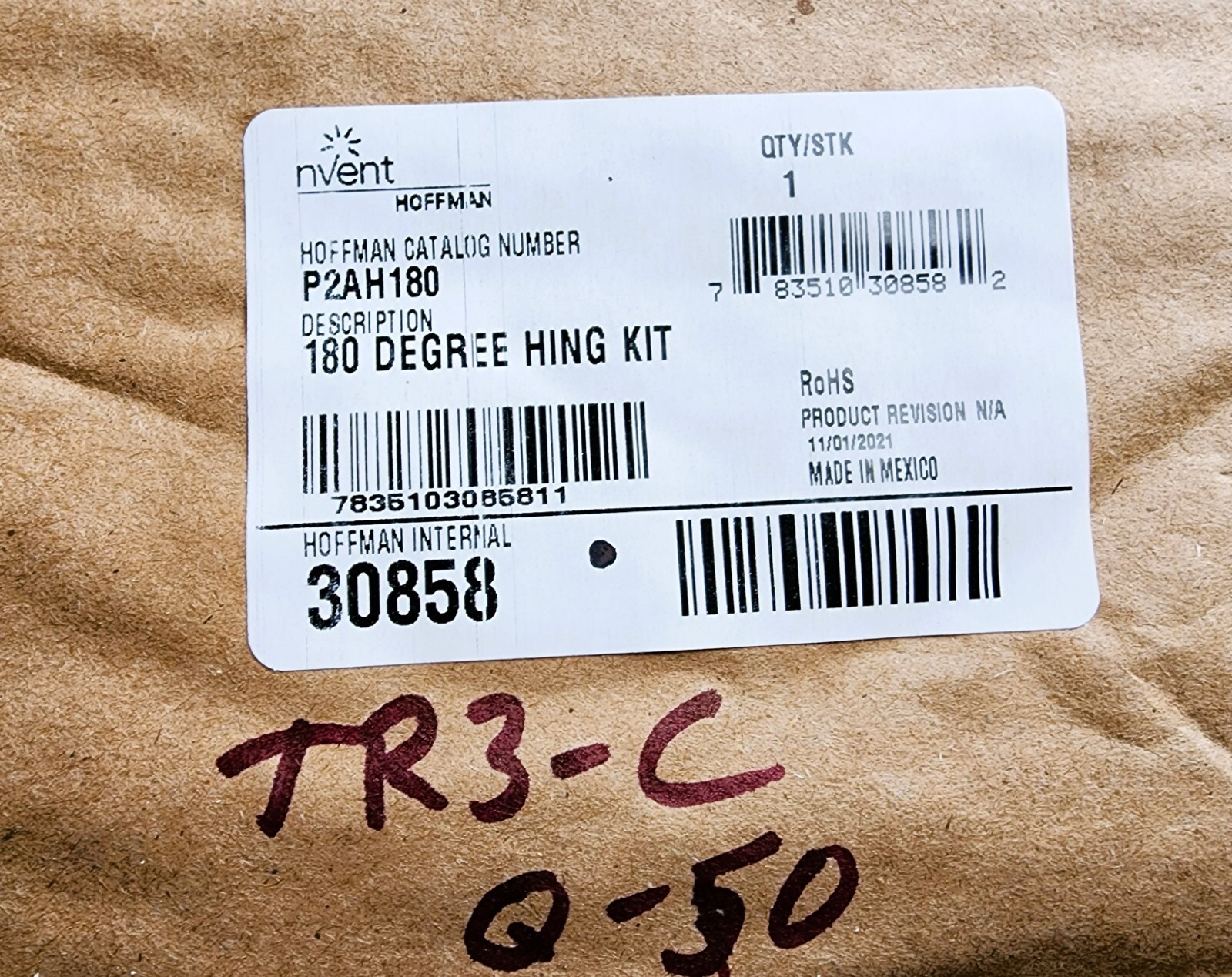 Hoffman NVent P2AH180 180 Degree Hinge Kit