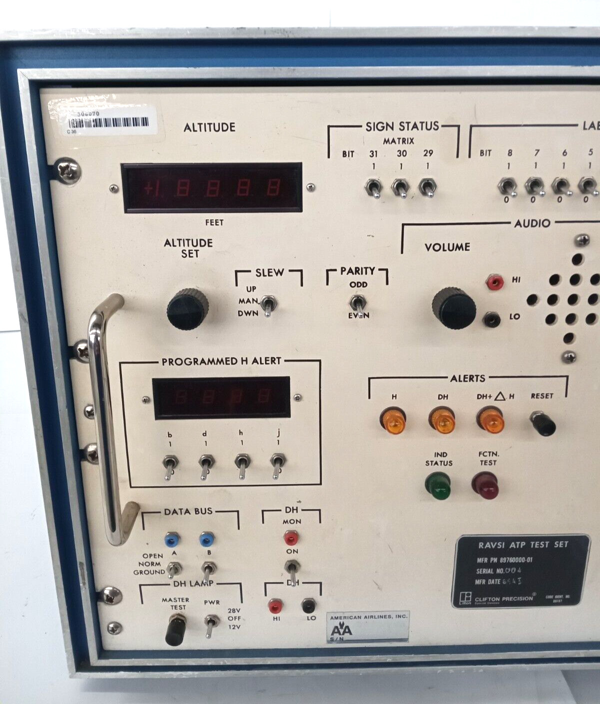 CLIFTON PRECISION 89760000-01 RAVSI ATP TESTER