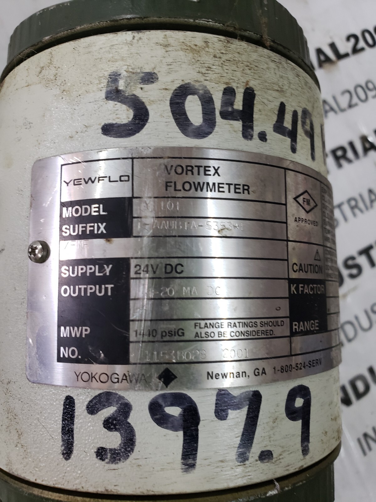 VORTEX YF101 FLOWMETER SIZE 1/2