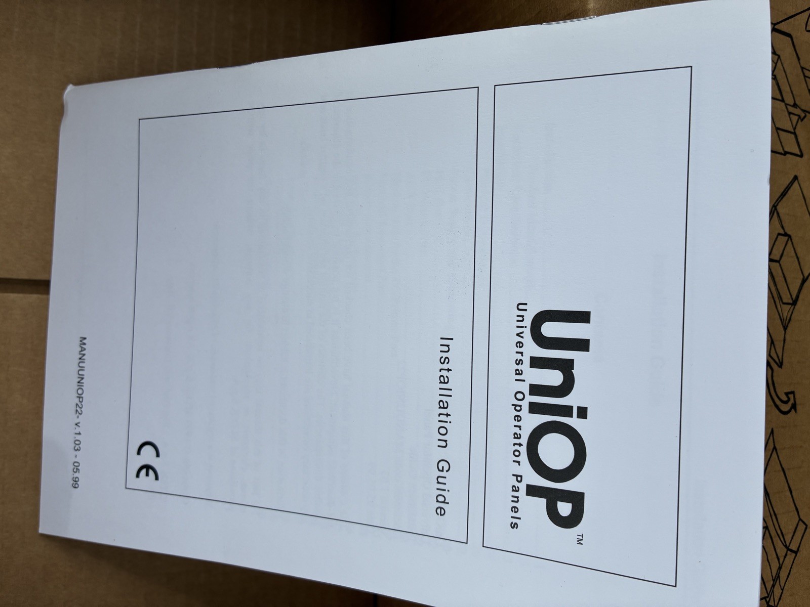 UniOP Operator Interface Screen Display Control Panel EF-02-0045 / EF020045