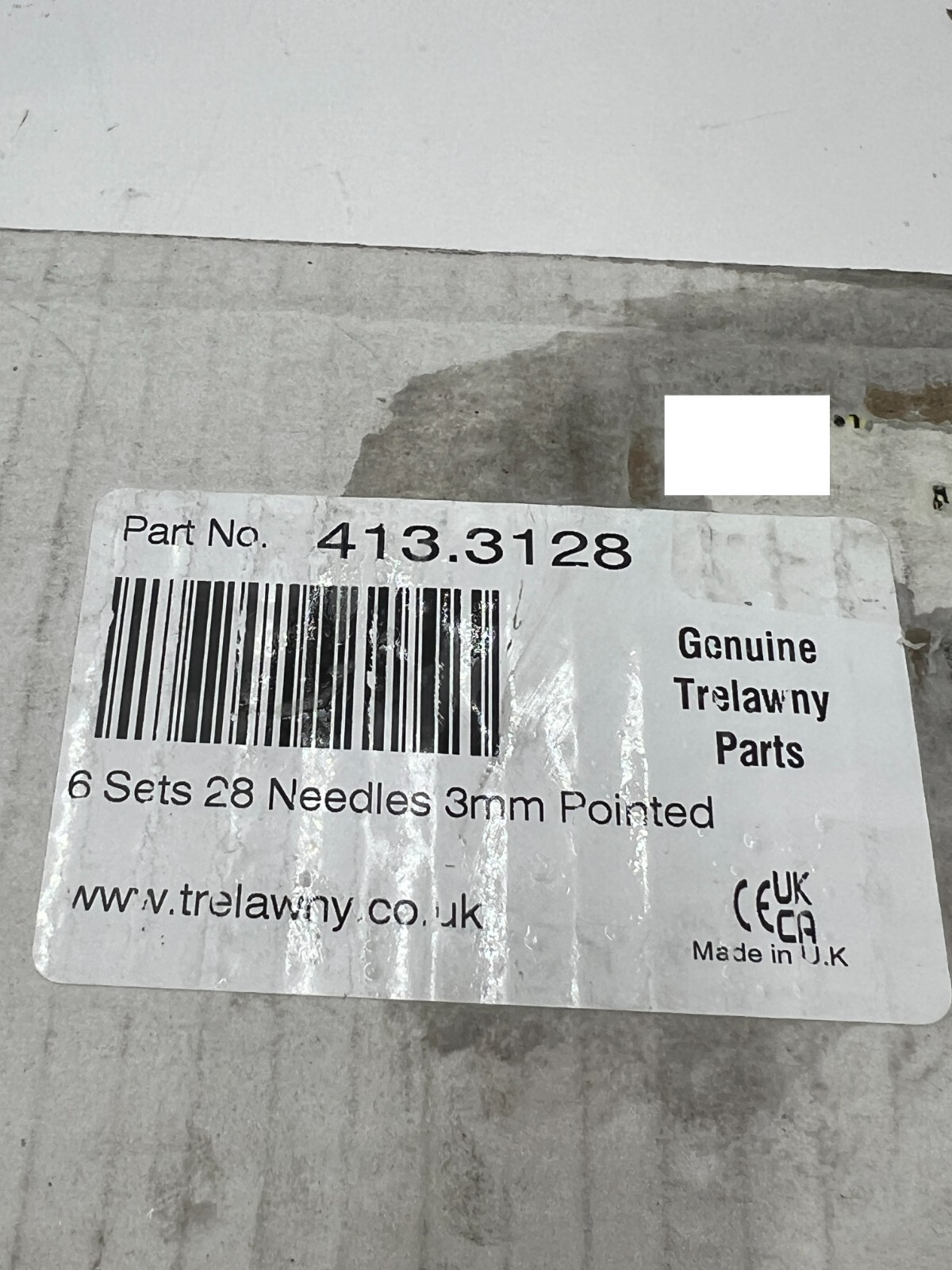 (QTY 6) Trelawny 413.3128 Pointed Tip Needle 180mm Long x 3mm Diameter