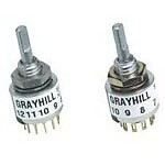 Grayhill 56SD36-01-2-AJN Switch Rotary DP Flatted Shaft Solder Lug 0.2A 115VA…