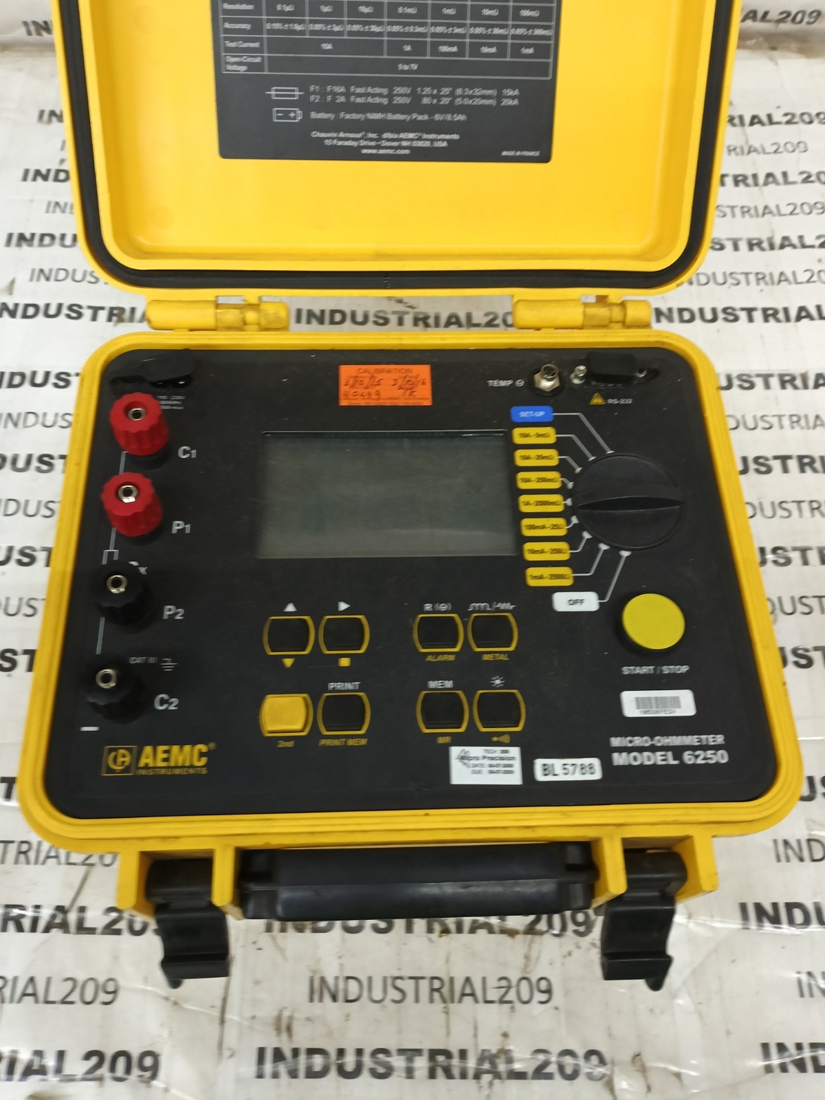 AEMC MICRO-OHMMETER 6250 (NO POWER CORD)