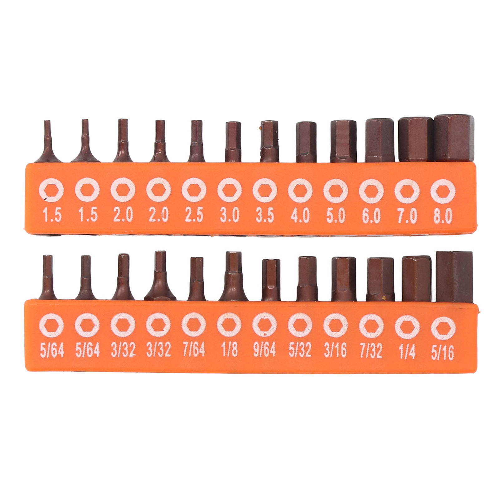 24 Pcs Hex Head Drill Bit Set S2 Alloy Steel Hex Bit Set for Work