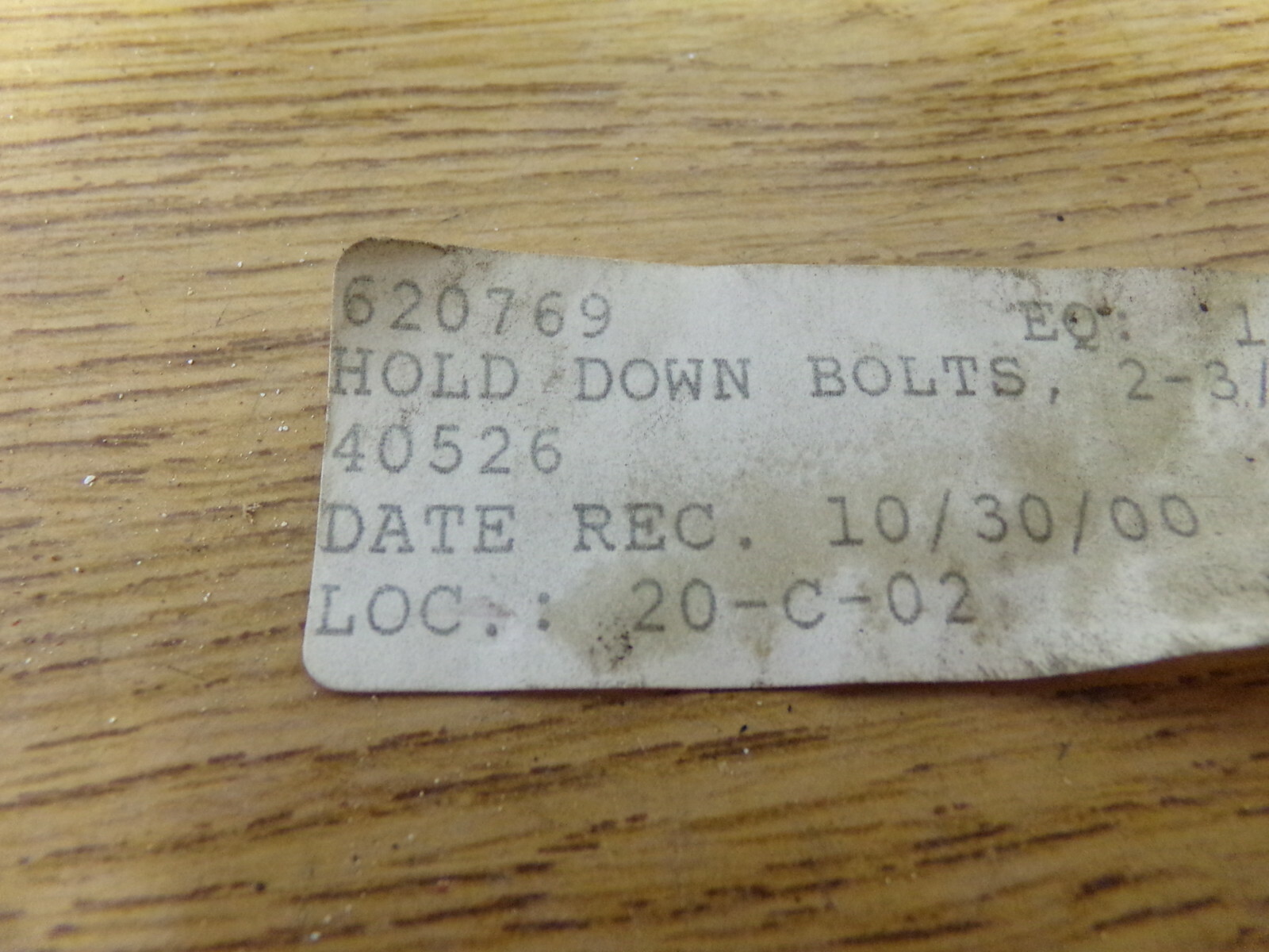 NEW Hold Down Bolts 320769 5 inches long, Lot of 4 *FREE SHIPPING*