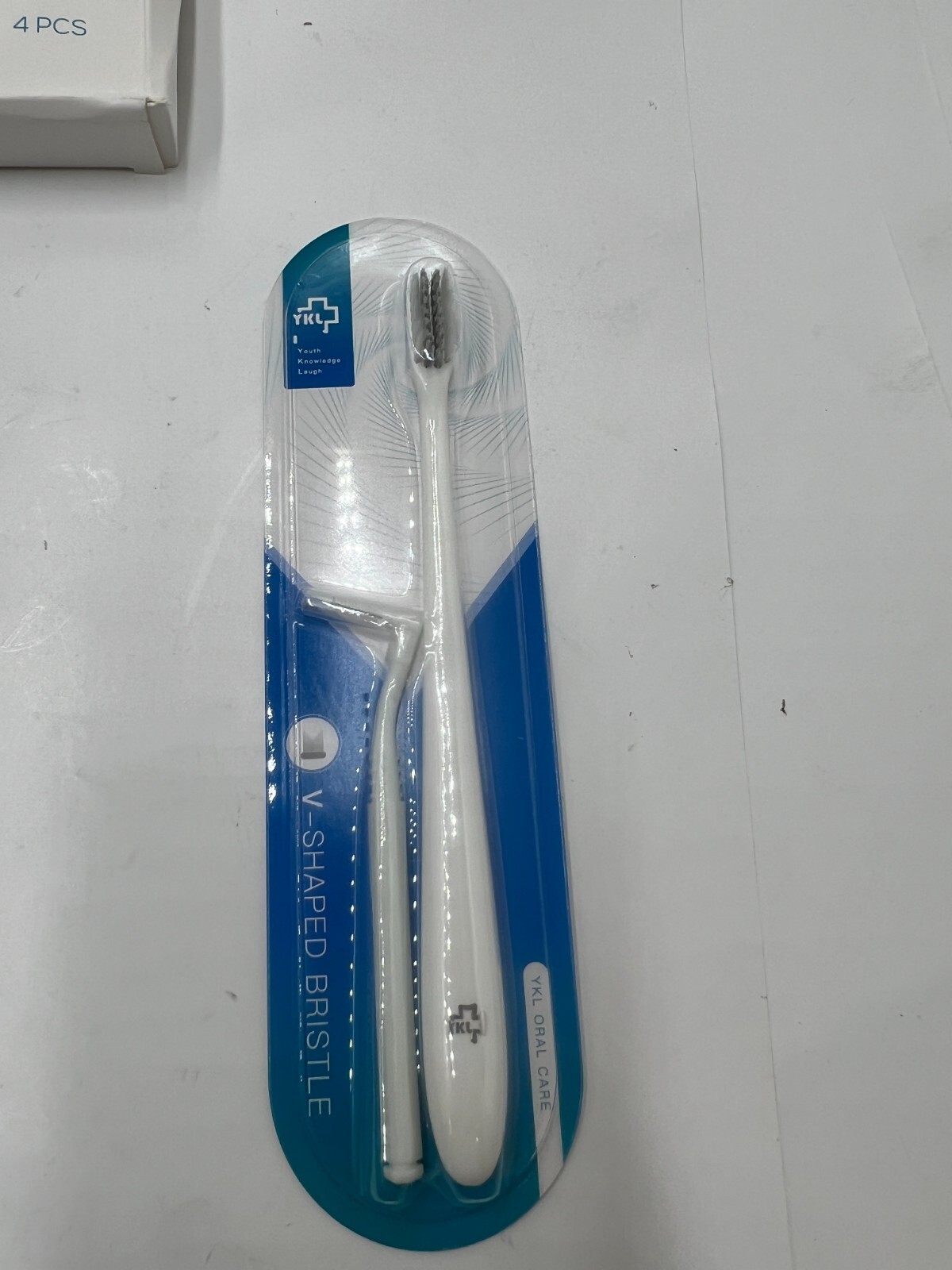 (QTY 8) YKL V-Shaped Bristle Orthodontic Toothbrush 0.15mm Oral Care