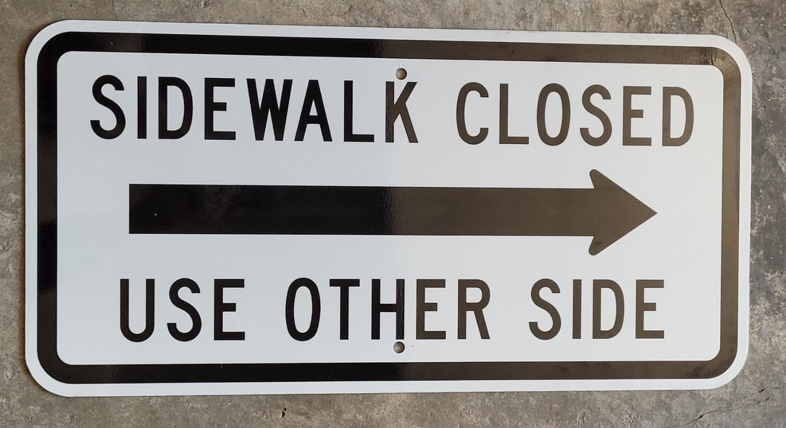 NMC TM512J SIDEWALK CLOSED USE OTHER SIDE Sign 24 in. x 12 in. Heavy Duty NEW