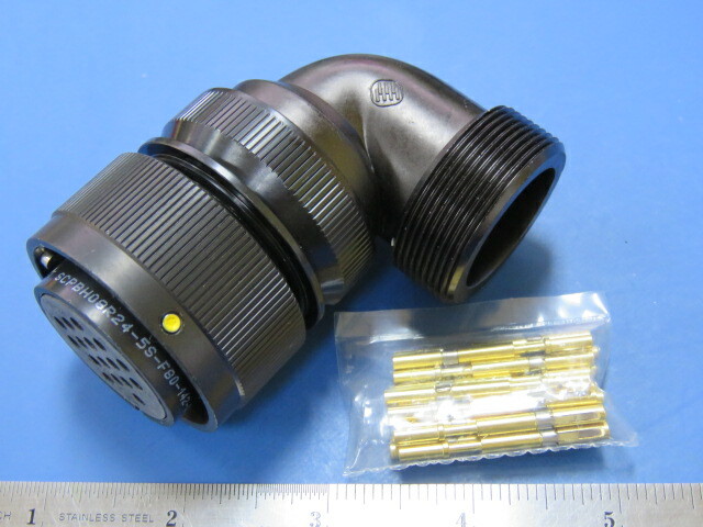 SPACECRAFT SCPBH08R24-5S-F80-142-027 Qty of 1 per Lot RECEPTACLE PLUG; 90* PLUG