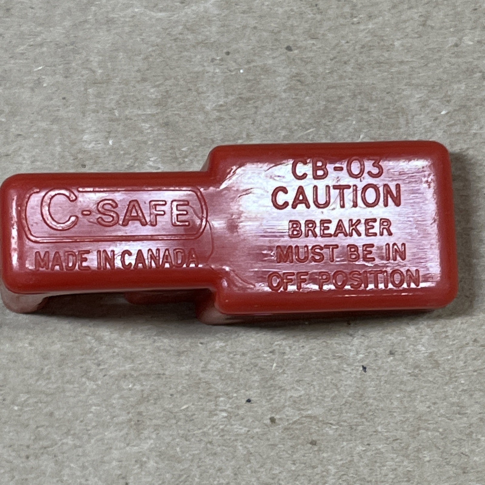 NORTH C-SAFE CB-03 Electrical Equipment Bkr Lockout Red Single Pole Set Screw
