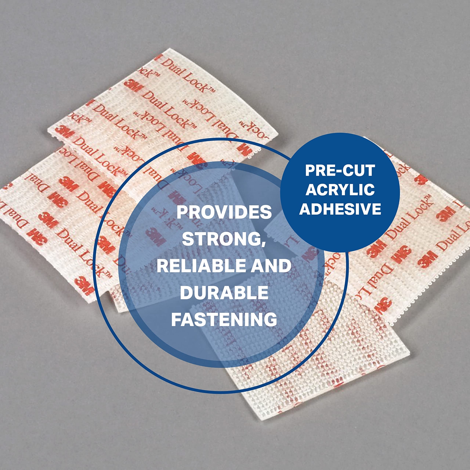 TapeCase 3M SJ3560 Clear Dual Lock Resealable Fastener Polyolefin Adhesive Clear