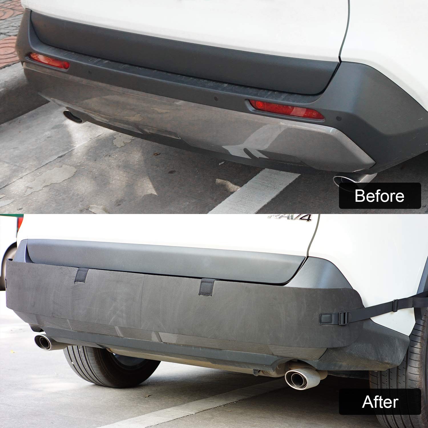 Universal Car Bumper Protector Guard, Rear Bumper Protector for Cars ONLY, Bl…
