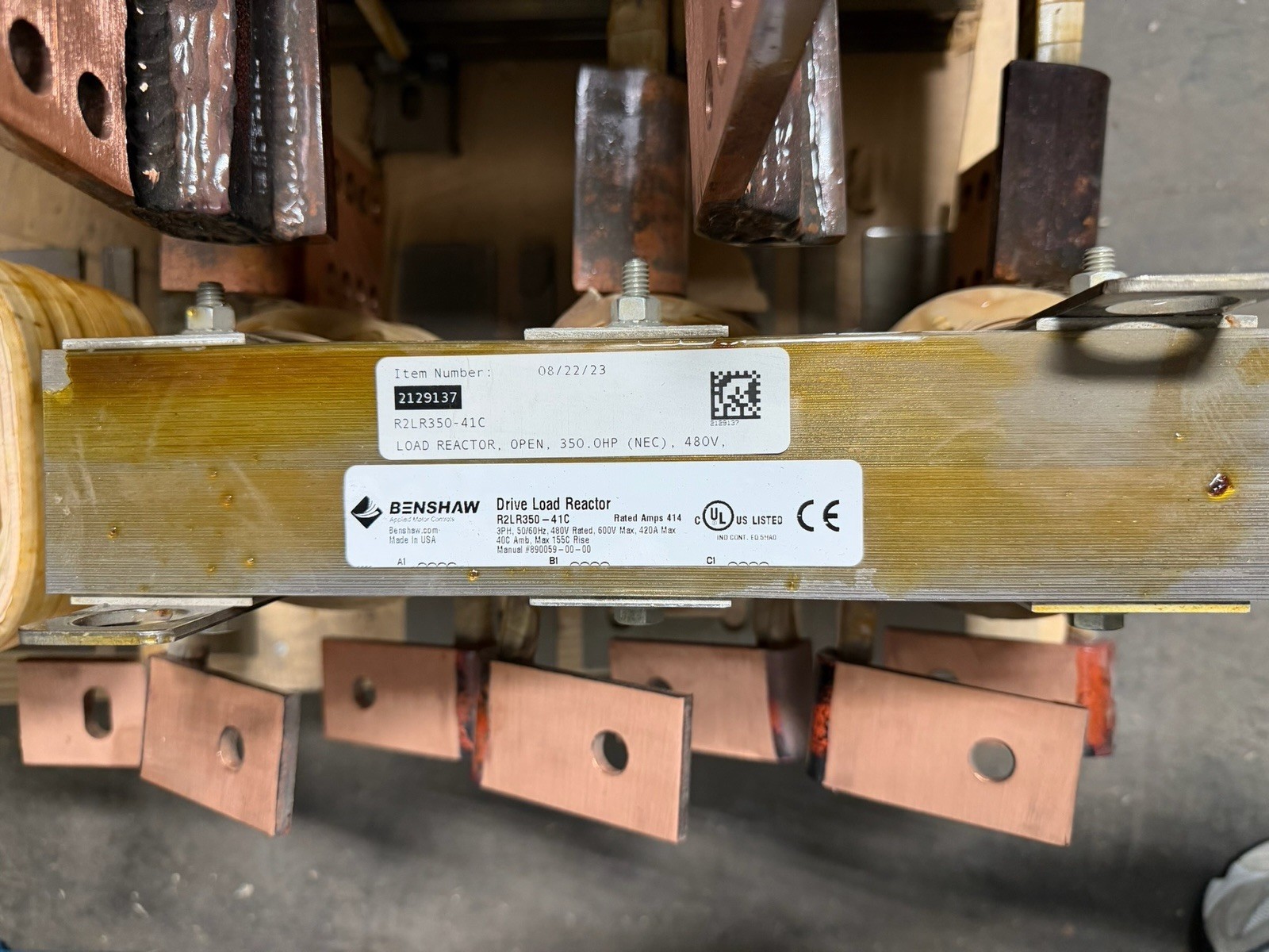 R2LR350-41C Benshaw/TCI Line reactor 350HP (NEC), 480V, 414A (NEC), 1.5%