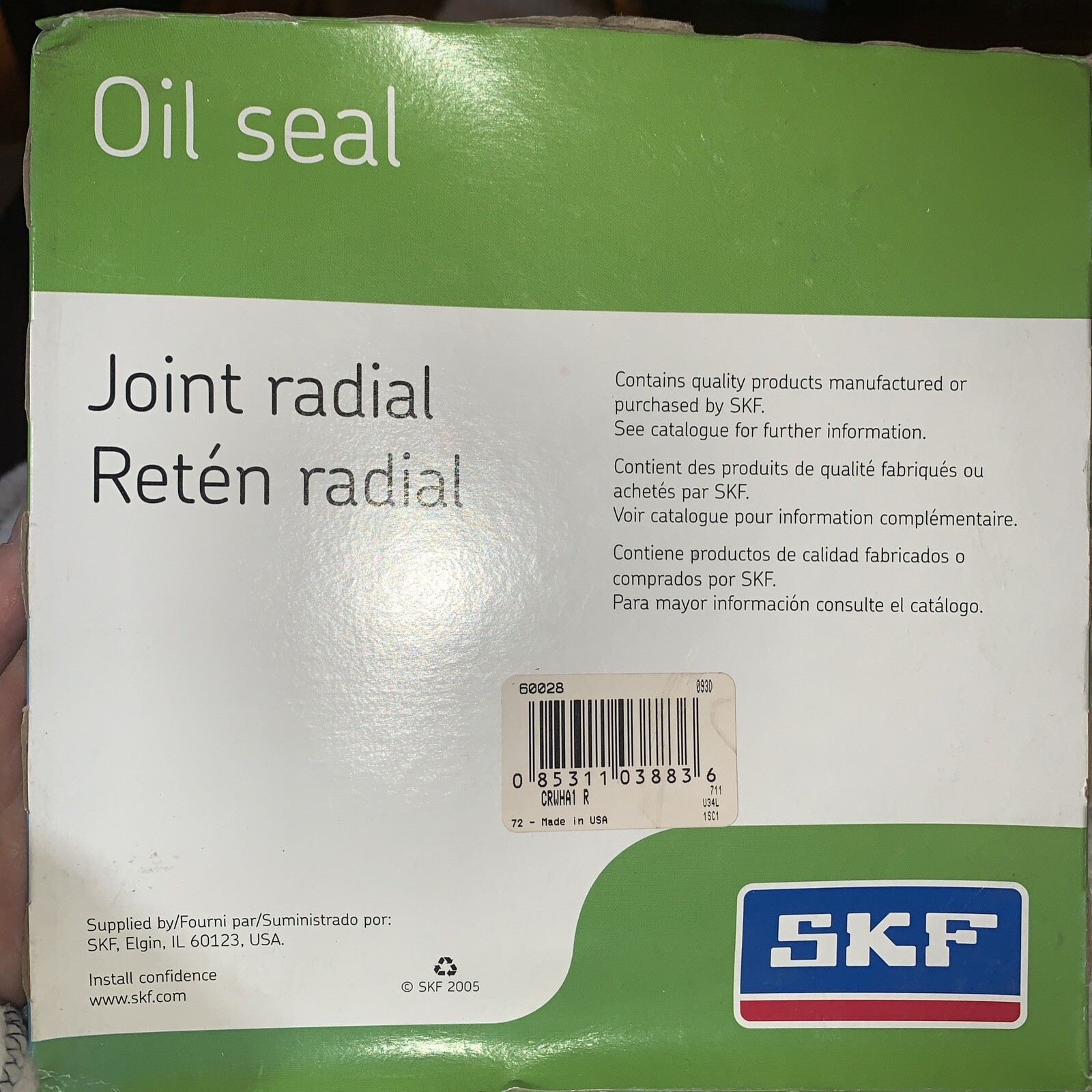 SKF 60028 Joint Radial Oil Seal NIP