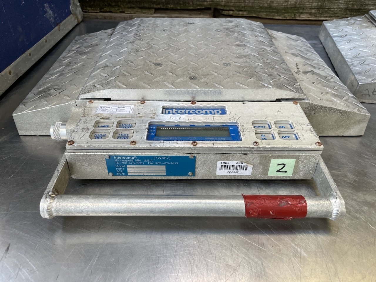 -LOT of 2- Intercomp PT300 Wheel Load 25,000 Portable Truck Scale with Dual Case