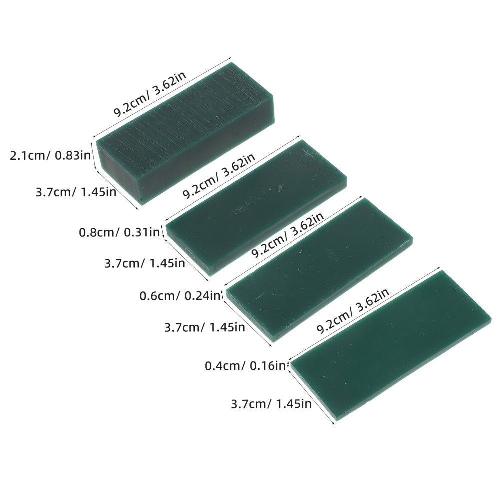 15Pcs Reusable Jewelry Wax Blocks Green Wax Sheets for Casting and Carving