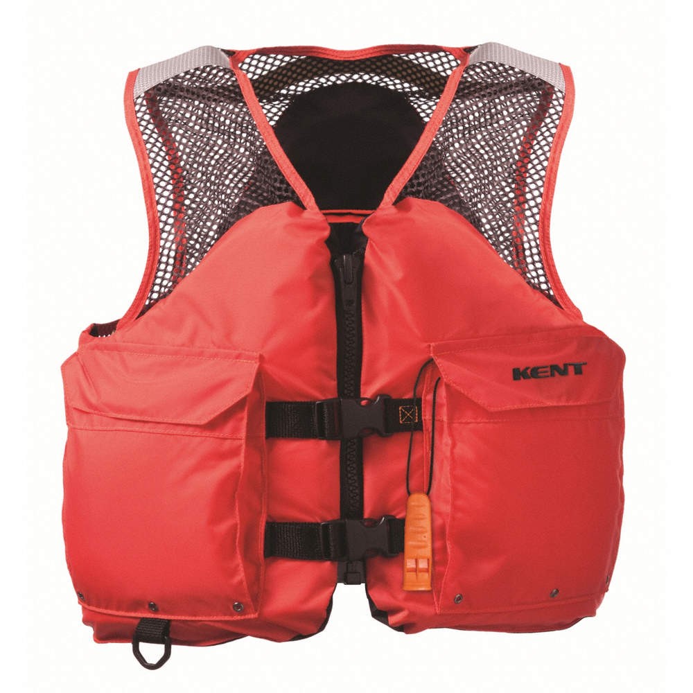 KENT SAFETY Life Jacket,4XL,15.5lb,Foam,Orange 814KA9