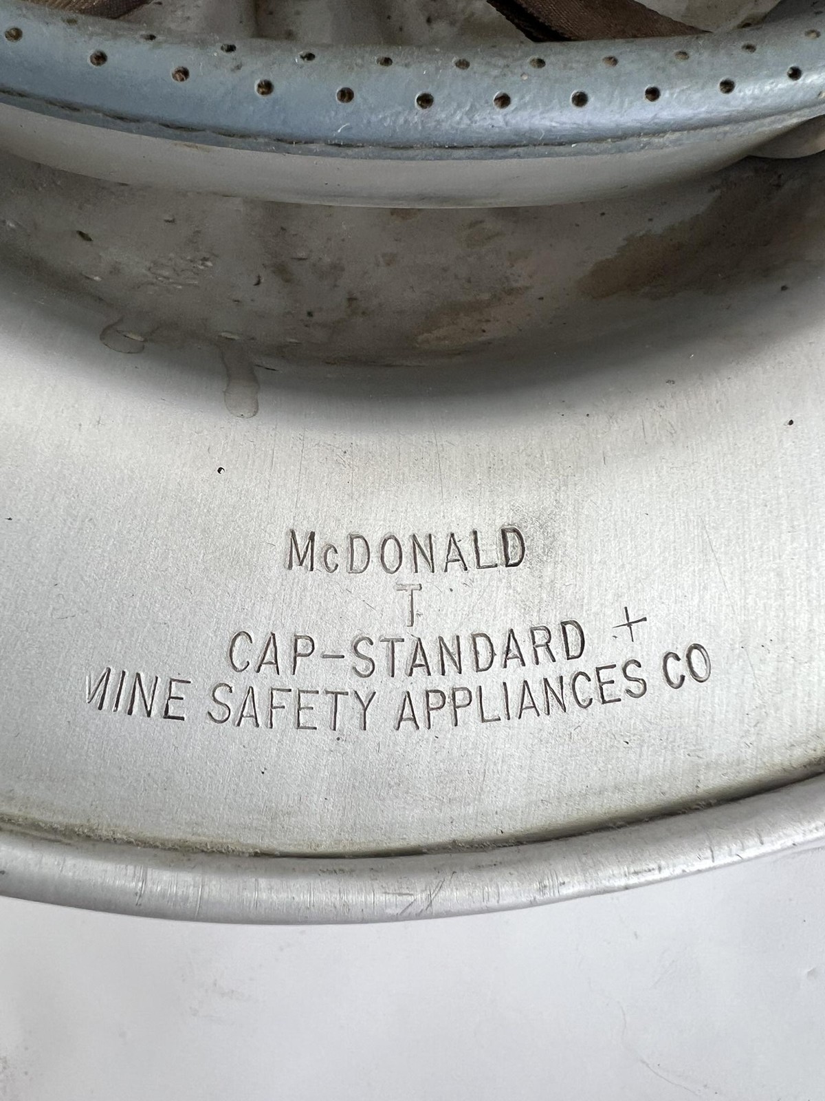 Vintage MSA McDonald T Cap-Standard Aluminum Hard Hat Helmet Safety Silver USA