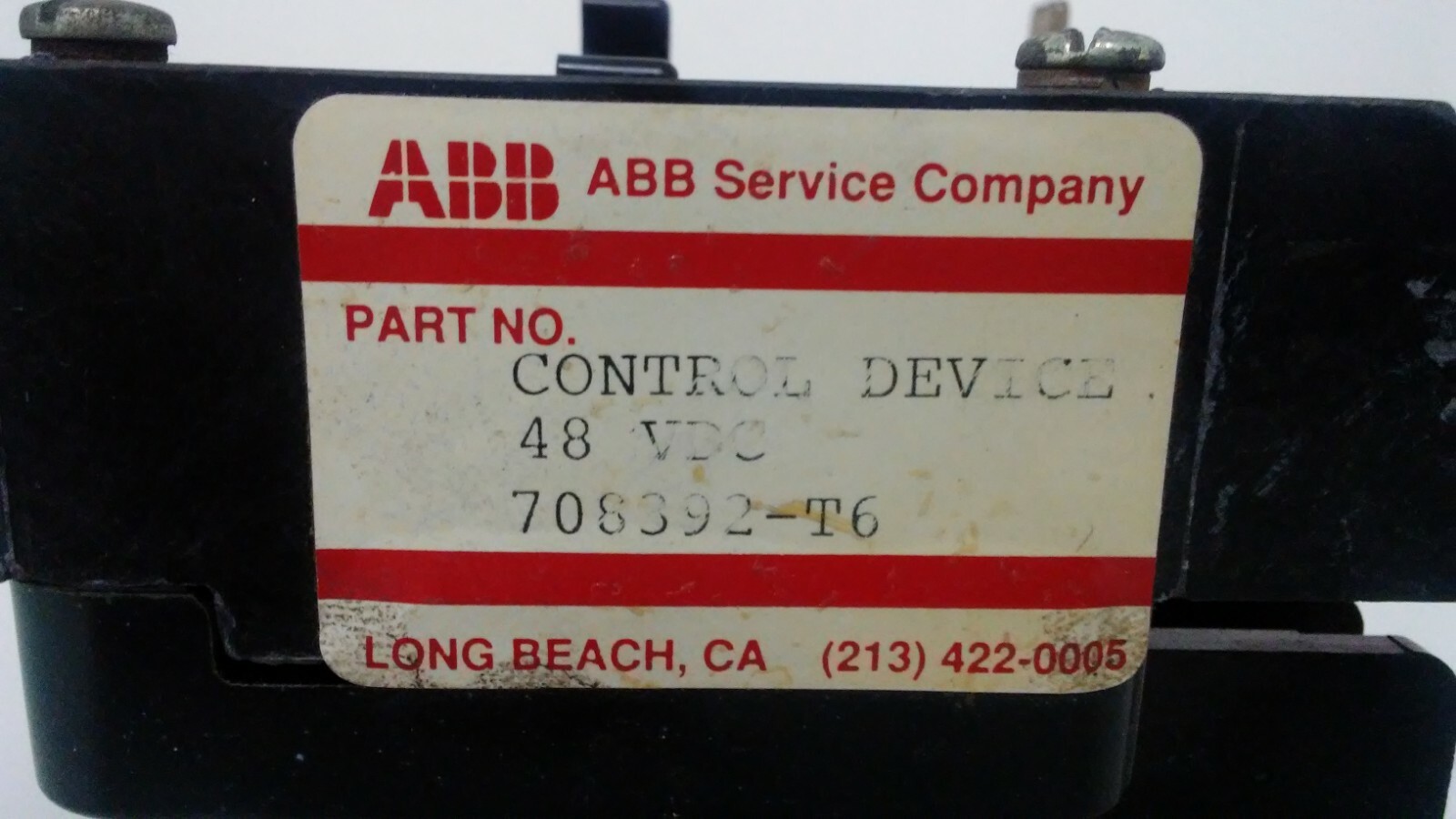 MANUFACTURER REFURBISHED! ABB 48VDC K-LINE CONTROL RELAY ASSEMBLY 708392-T6