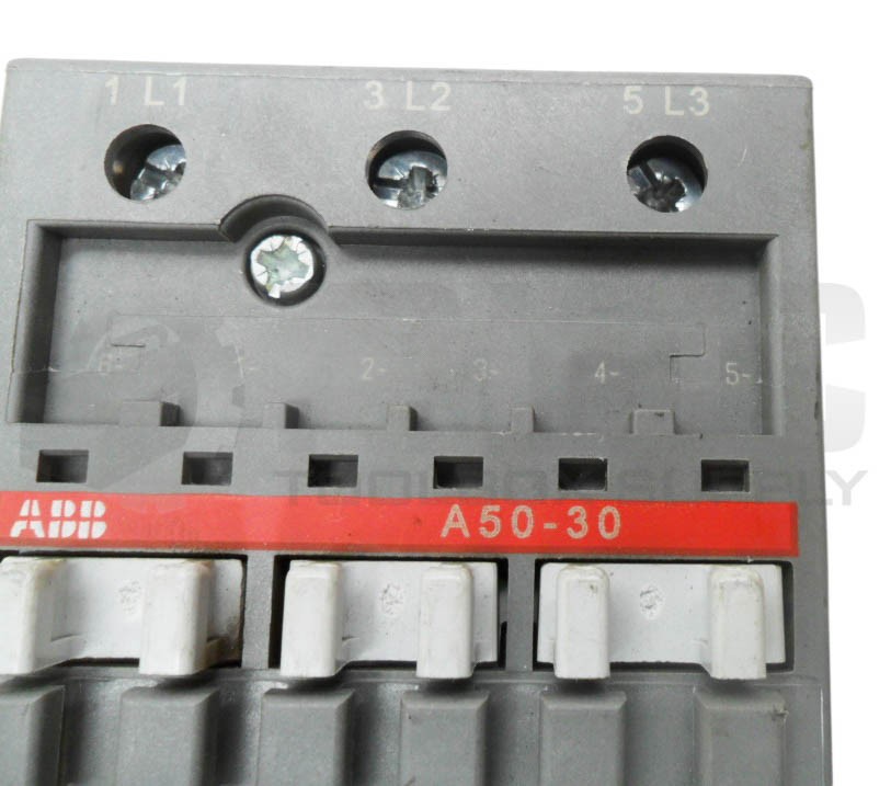 ABB A50-30 CONTACTOR 100A 600VAC W/ CAL5-11 AUXILIARY CONTACT A50