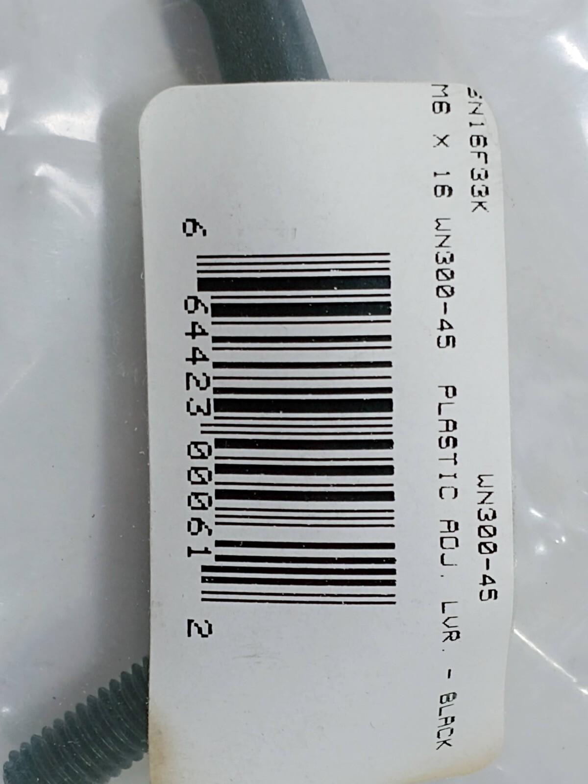 JW WINCO WN300-KT-45-M6-16-SW Plastic Adjustable Lever