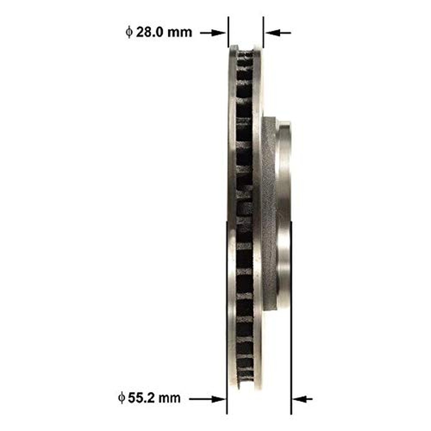 Bendix Premium PRT5725 Brake Rotor for (Front) Jeep Wrangler 2017-2007, Wrang…
