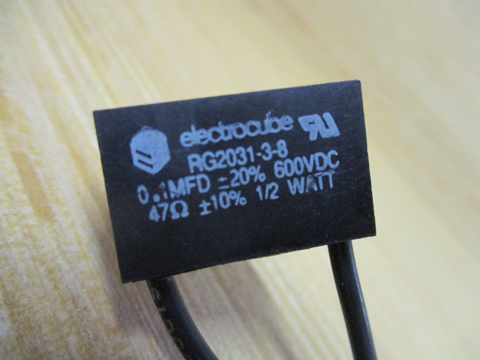 Electrocube RG2031-3-8 Capacitor 0.1MFD 600VDC